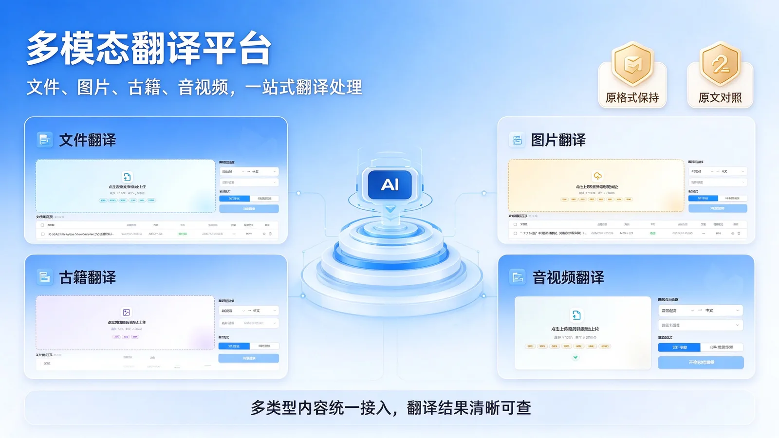 柏特物联智能翻译平台主界面